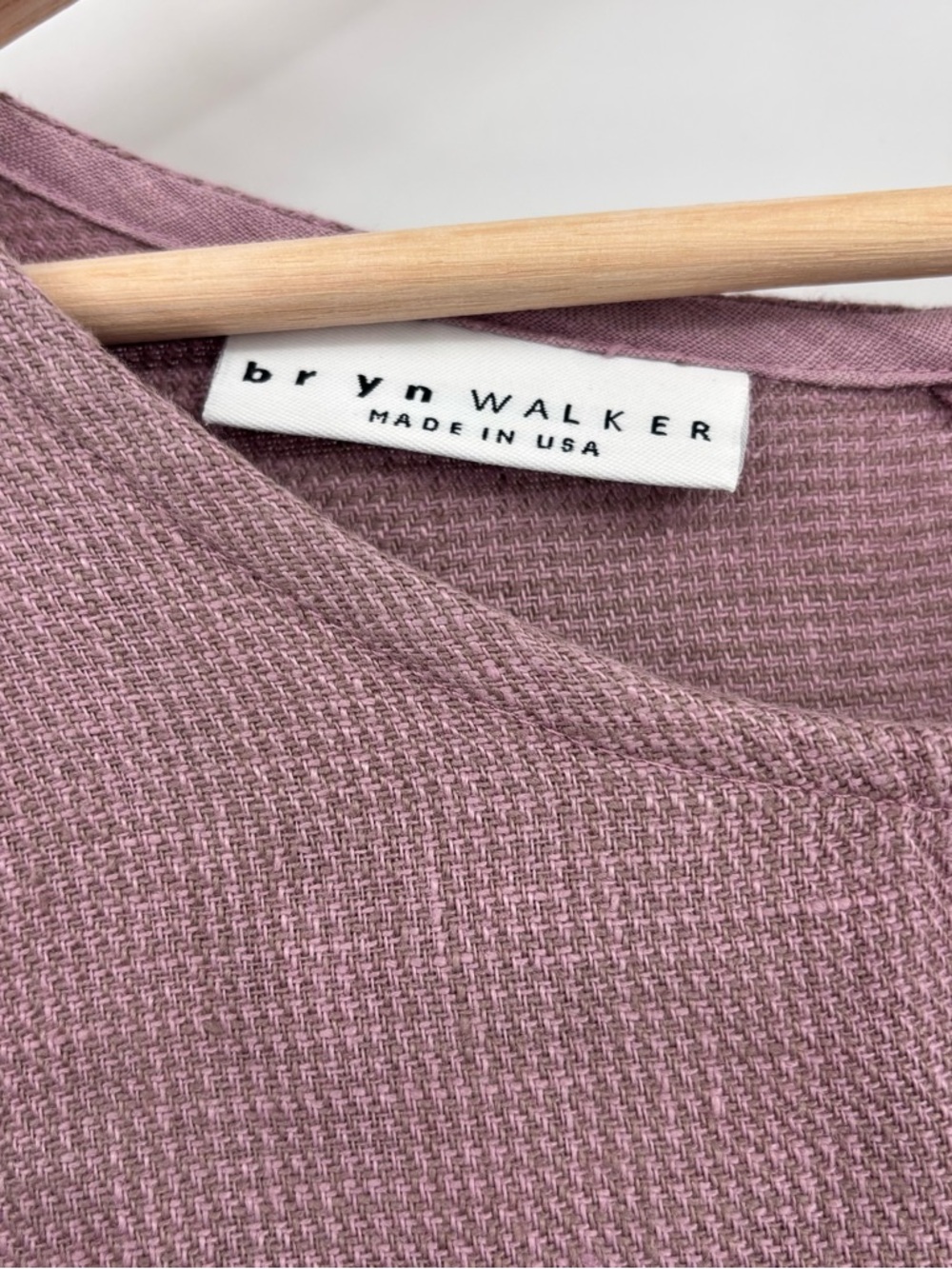 Bryn Walker 100 % Linen Light Mauve womens Tunic Top Lagenlook asymmetrical Lrg - Picture 6 of 9